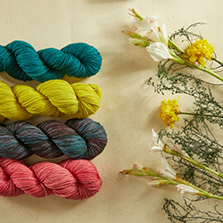Colorful Yarn and Flowers