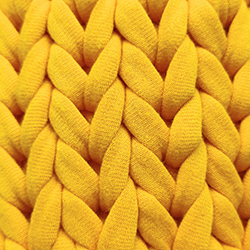 Close-up of Yellow Mesh Yarn